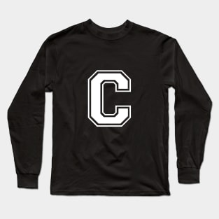 Initial Letter C - Varsity Style Design Long Sleeve T-Shirt